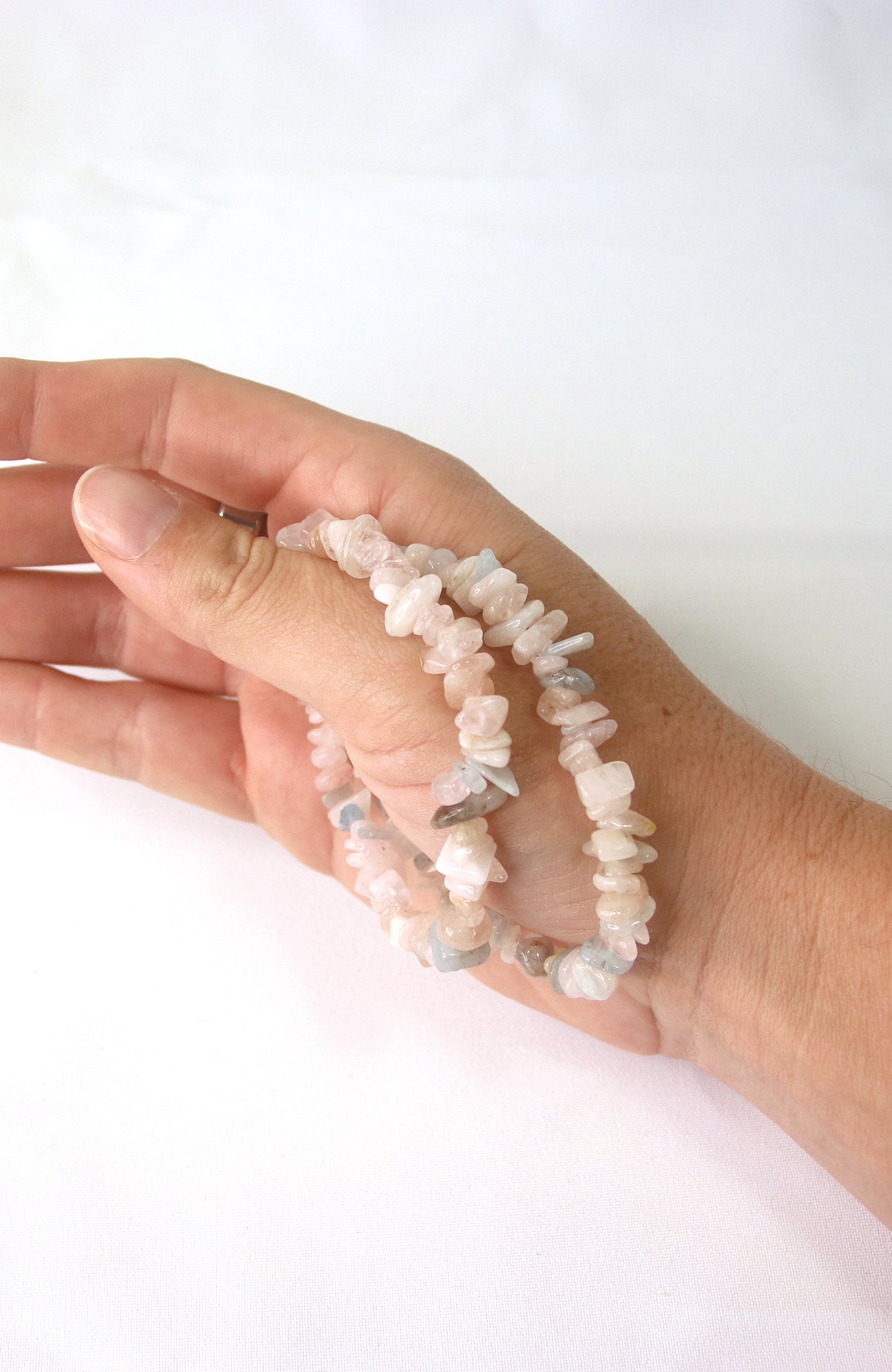 Morganite Chip Bracelet